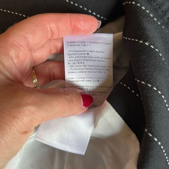 Escada vintage pinstripe double breasted blazer jacket 36 Small 6/8 - Picture 15 of 15